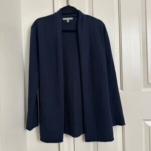 Neiman Marcus The Cashmere Collection Navy Blue Open Front Cardigan - Large